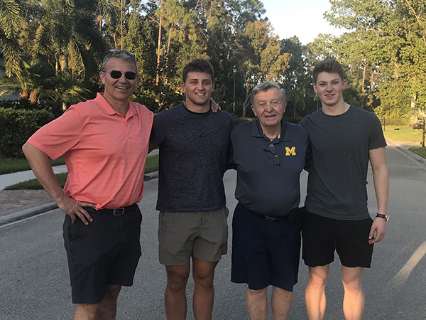 Wilson MacRitchie with father, grandfather and brother