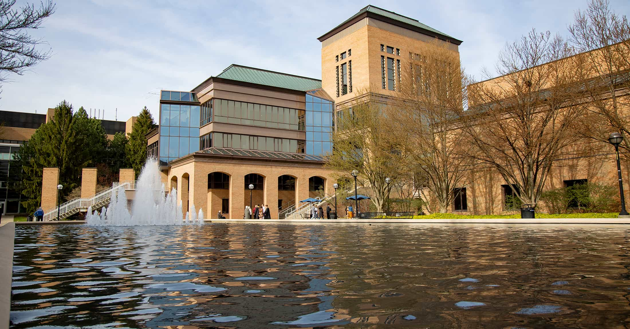 Water fountain in front of Dean's building